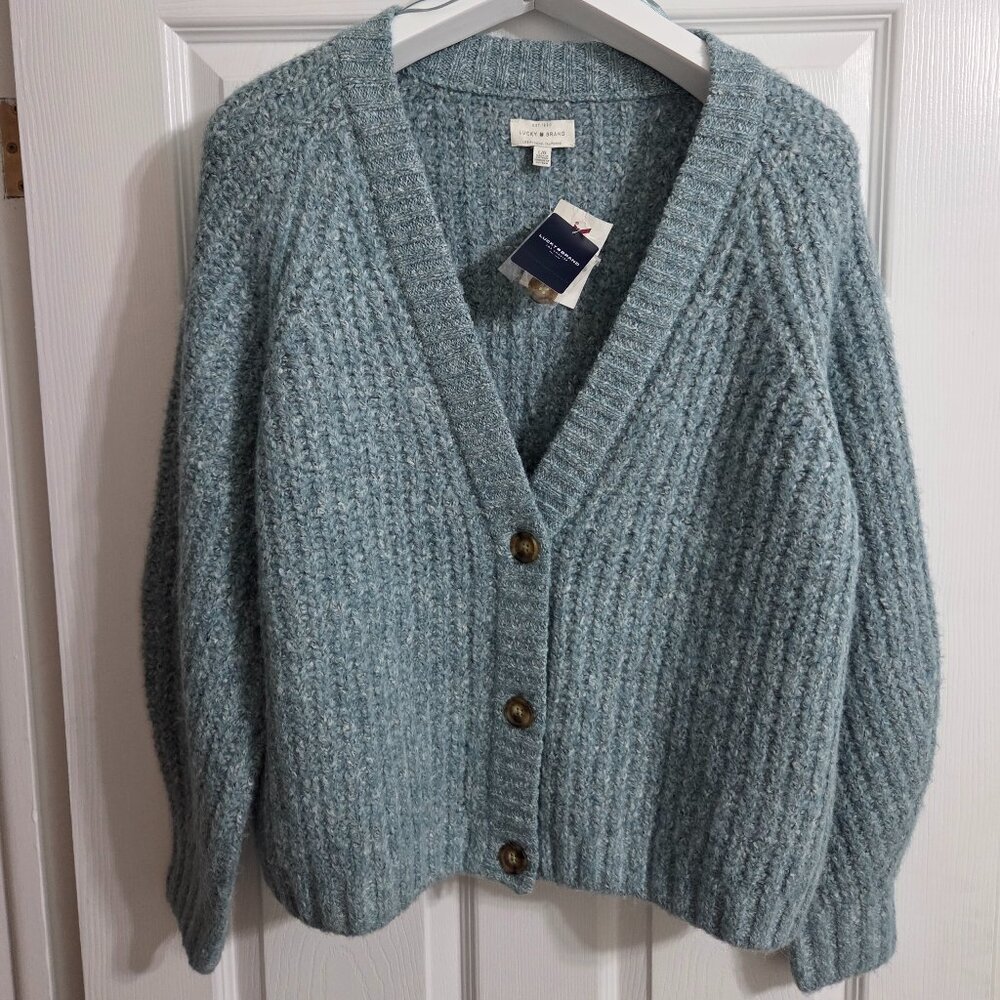 Turquoise Lucky Brand Cardigan